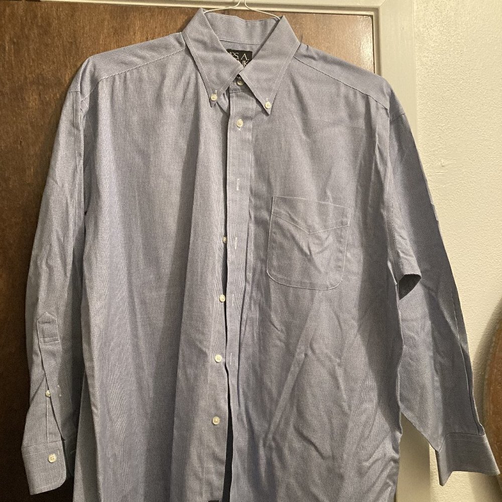 Joseph A Bank stripe button down shirt sz 16/32